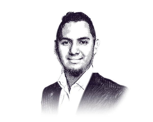 Ink portrait of Carlos Hernandez